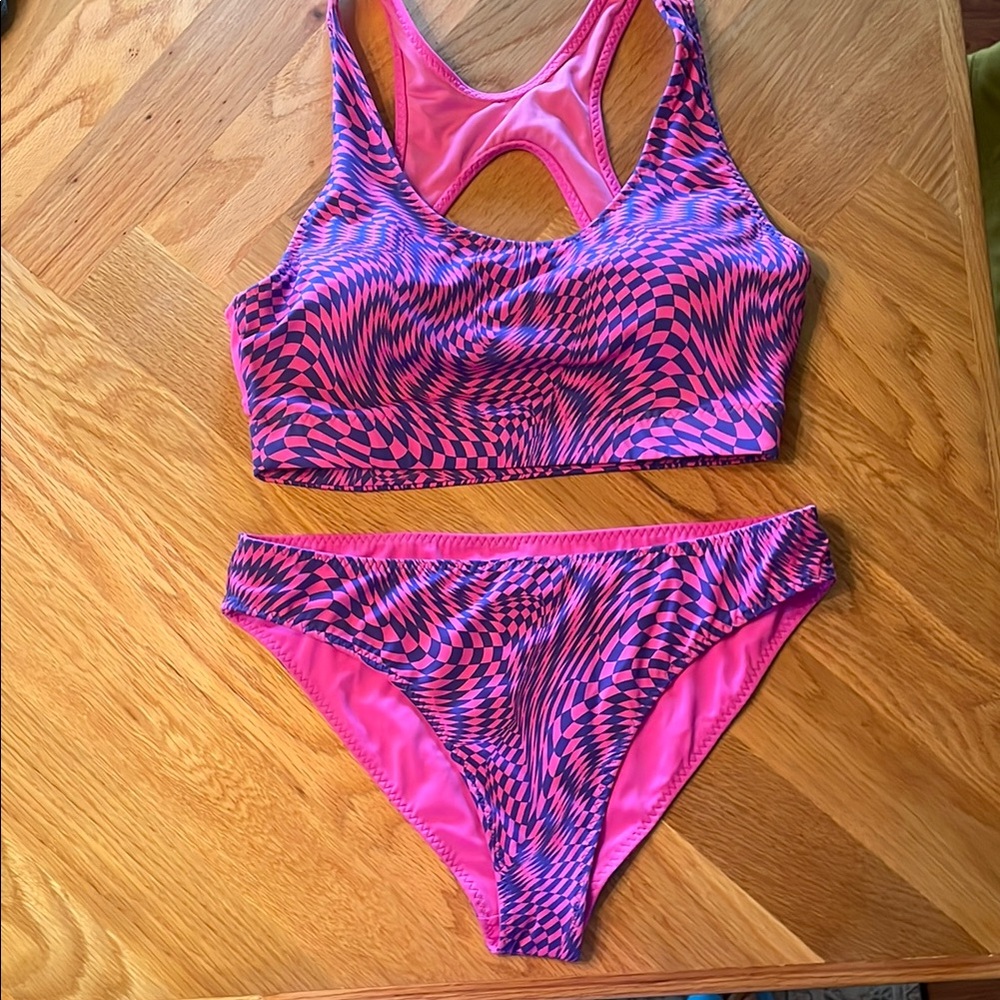 Fabletics Pink and Blue Bikini Set